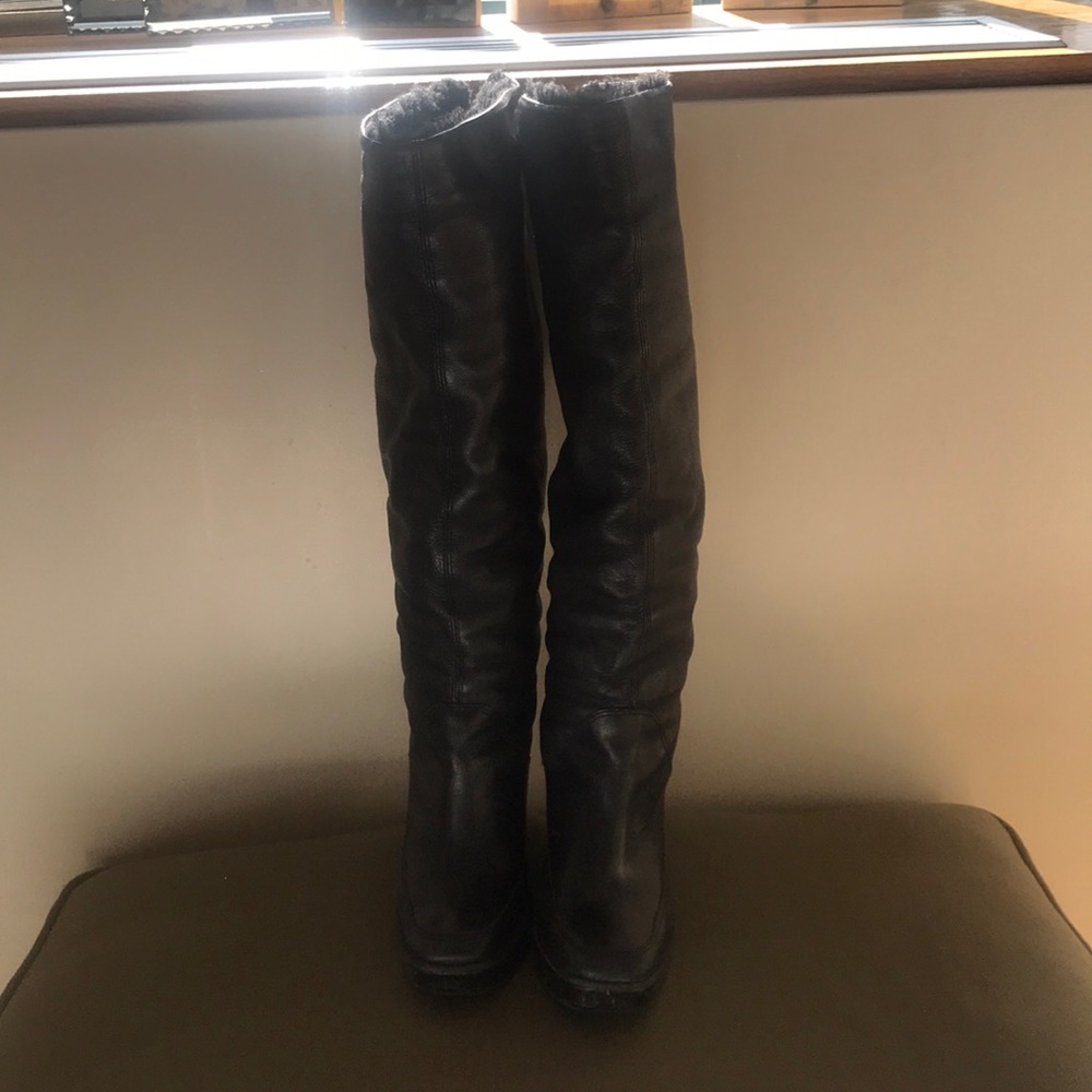 Michael Kors Shearling Wedge Boots